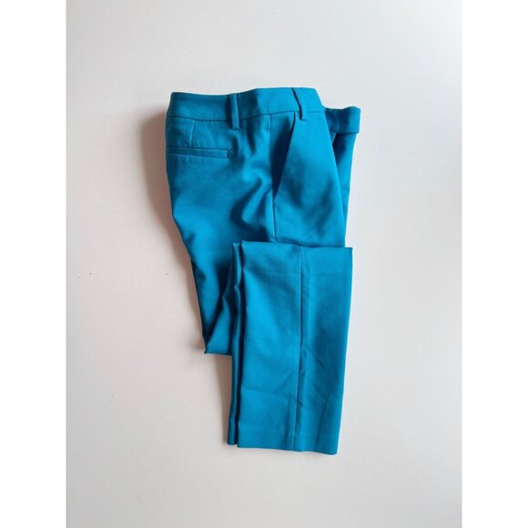 REISS Joanna Blue Cotton Blend Sateen Skinny Chino Trousers Pants, Size 2 - Picture 1 of 13